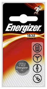 Pila de boton Energizer Lithium 3V CR 1632 recargable