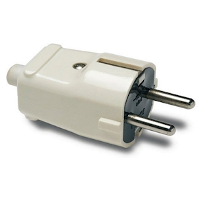 Clavija enchufe Schuko salida trasera