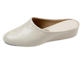 Zapatilla piel Chinela de piel señora, varios colores