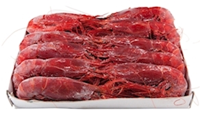 Carabineros crudos congelados - 4 piezas aprox, 500-550 gramos aprox.