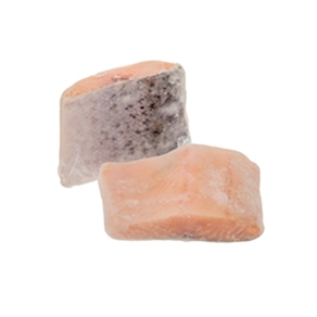 Lomos de salmón con piel congelado, 250-300 gramos aprox.