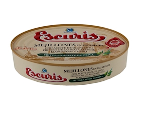 Mejillones gigantes en escabeche de las Rías Gallegas, Escuris 360 gramos