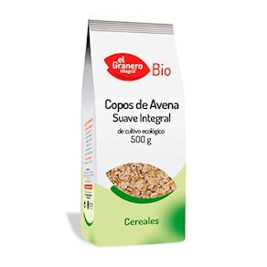 Copos de avena integrales suaves Bio (El Granero), 500 gramos