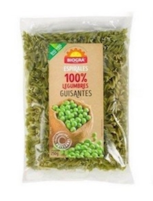 Espirales de guisantes bio, 250 gramos