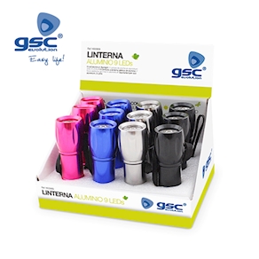 LINTERNA ALUMINIO 9LEDS 2W 45LM