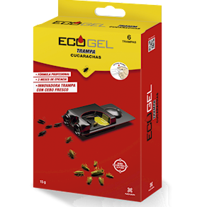 MATA CUCARACHAS 6 TRAMPAS ECOGEL