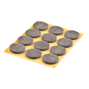 FIELTRO ADHESIVO 22mm. REDONDO MARRON