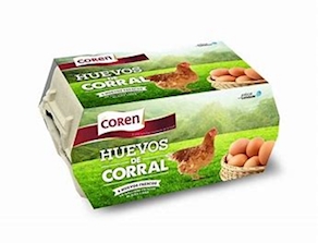 Huevos Corral Coren tamaño M/L 6 uds