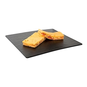 Sandwich triple de pan de miga de zanahoria con york huevo y tomate (unidad), 70 gramos